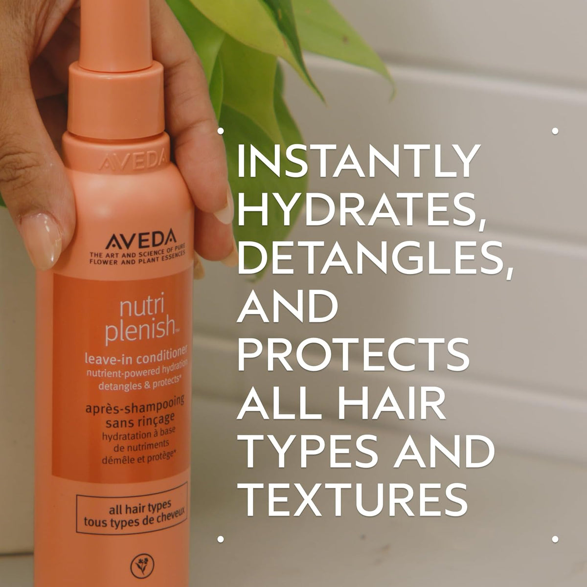 Aveda Nutriplenish Leave-In Conditioner | Hydrates, Detangles & Replenishes Hair for 72 Hours | Heat Protectant Spray | for All Hair Types | 98% Naturally Derived*