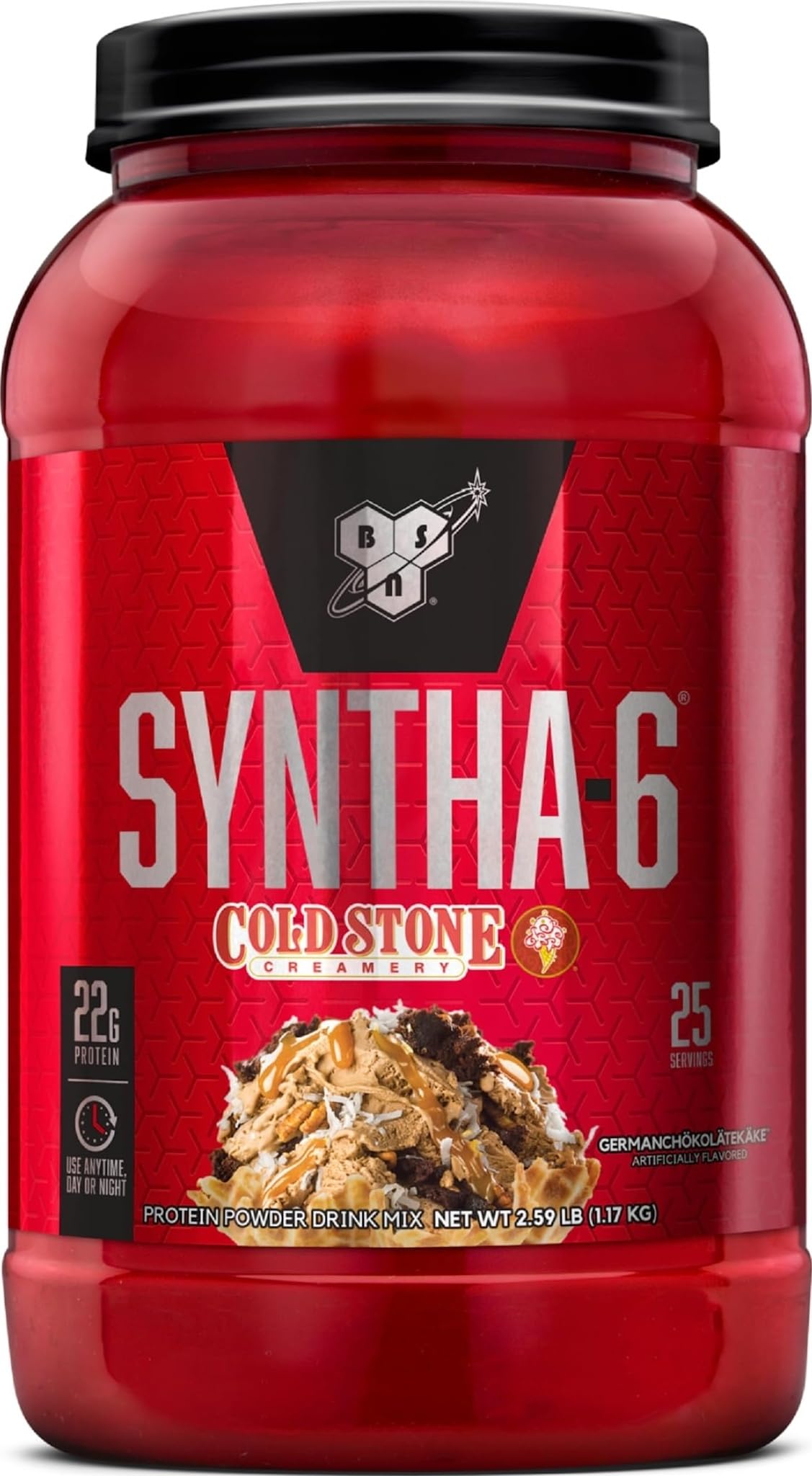BSN SYNTHA-6 Premium Protein Powder, Strawberry Milkshake, 48 Servings