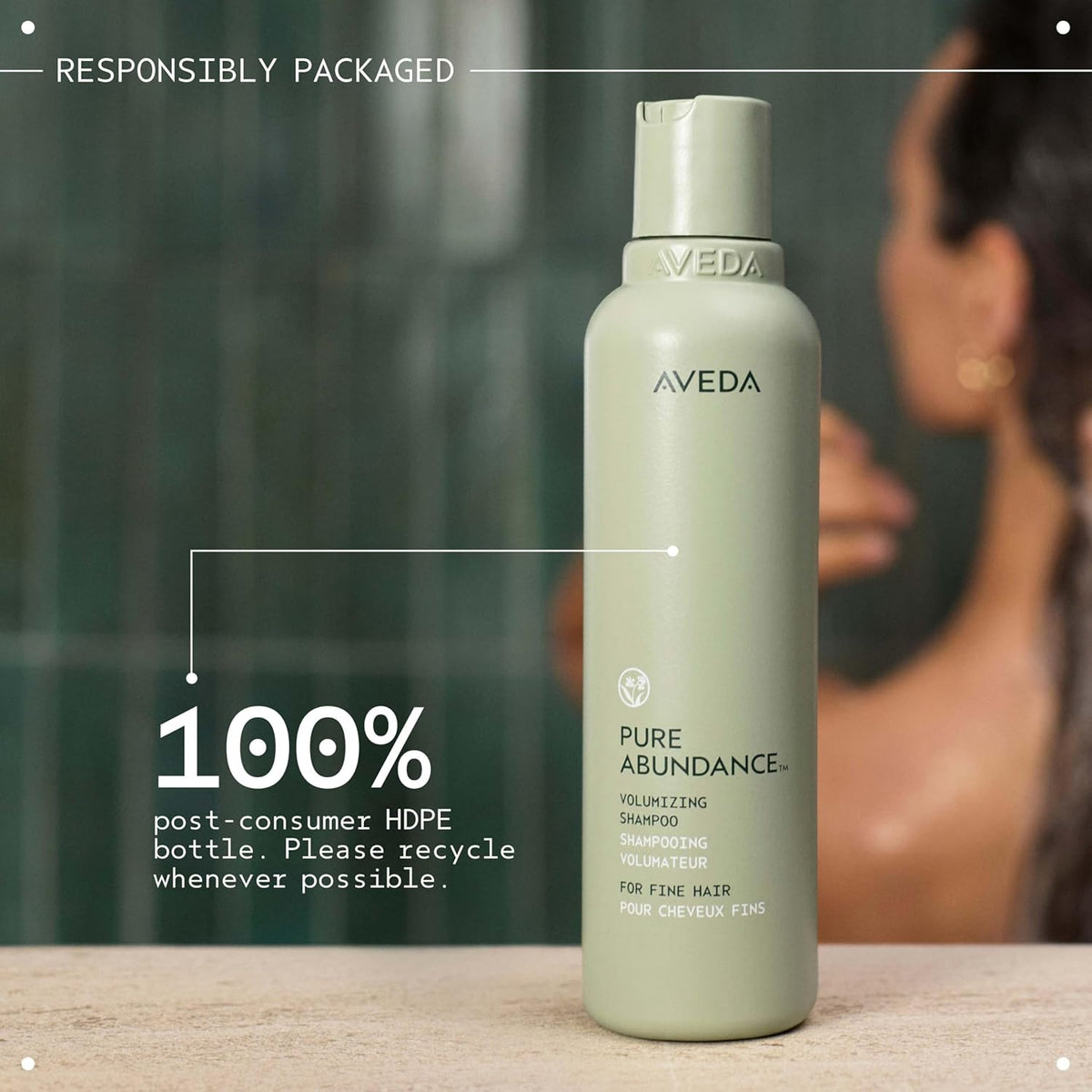 Aveda Pure Abundance Volumizing Shampoo | Shampoo For Fine Hair | Removes Product Build-Up And Excess Oil | 4X More Volume* | Notes of Jasmine, Peppermint, Pamarosa and Ylang Ylang