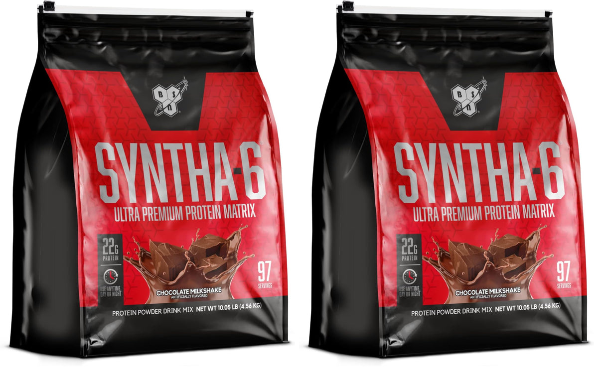 BSN SYNTHA-6 Premium Protein Powder, Strawberry Milkshake, 48 Servings