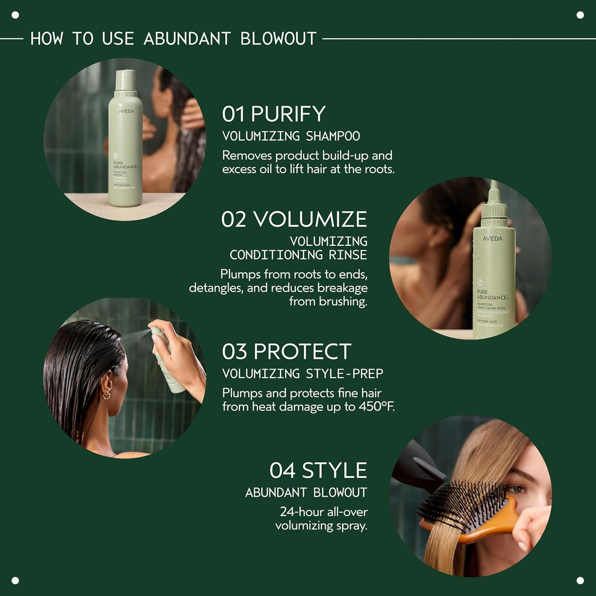 Aveda Abundant Blowout All-Over Volumizing Spray | 24-Hour All-Over Volumizing Spray | Heat Protectant | Calming Aroma of Lavender, Petitgrain, Ylang Ylang | 98% Naturally Derived*